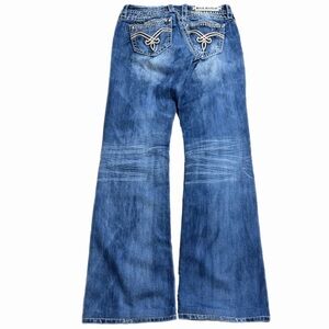 Women’s Rock Revival Becky Boot Cut Embroidered Light Washed Jeans